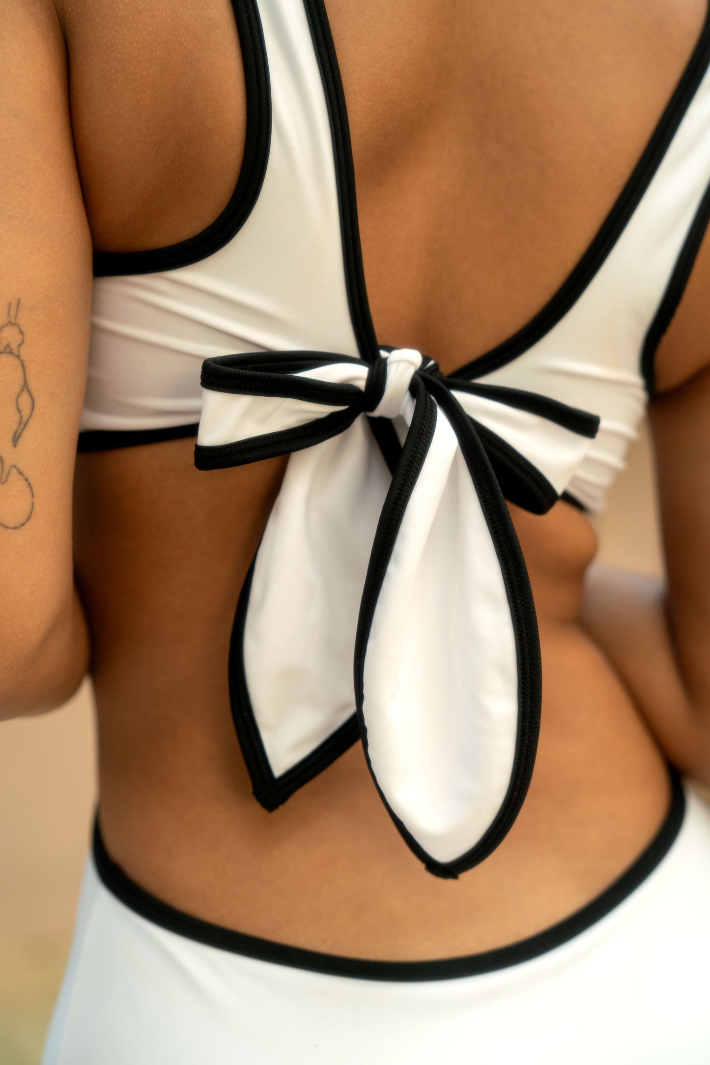 DIANA Black and White Monokini One Piece Swimsuit
