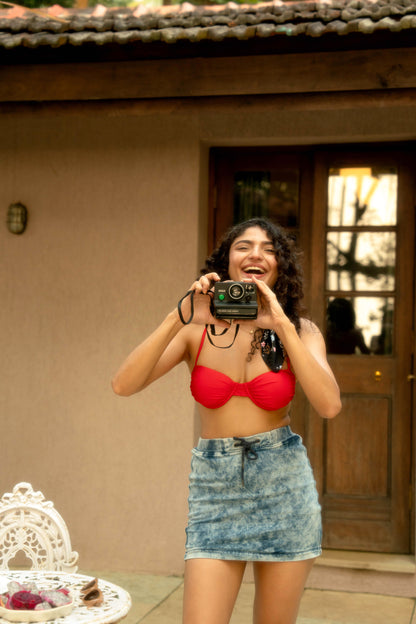 INANNA Red Underwire Bikini Top