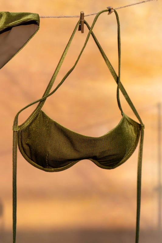 EPONA Olive Green Underwire Bikini Top