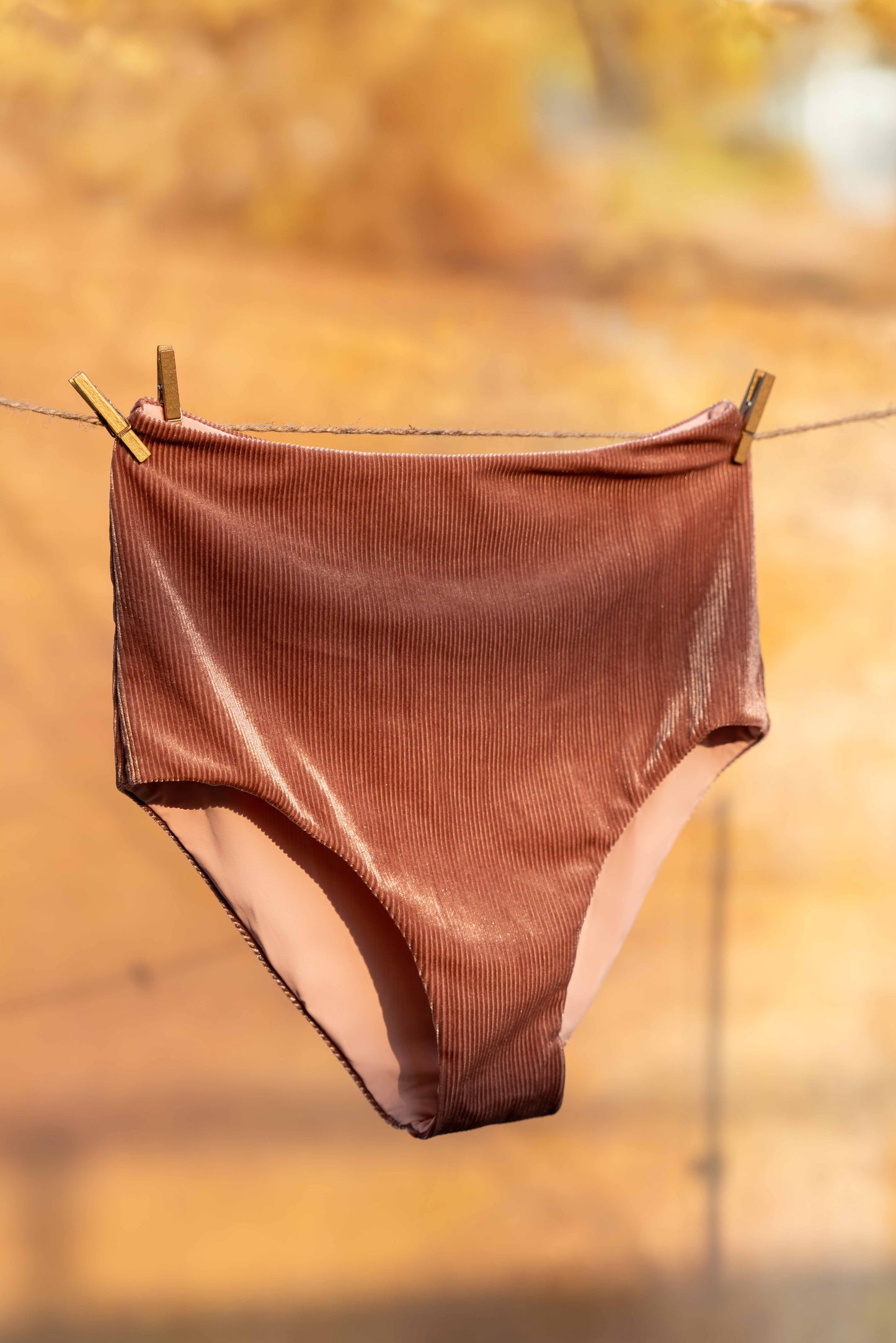 IDUN Rusty Pink High Waist Bikini Bottom