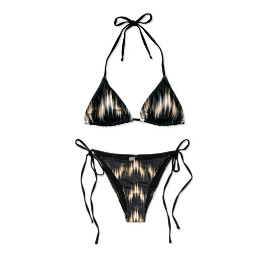 DARK RIPPLE TRIANGLE BIKINI SET